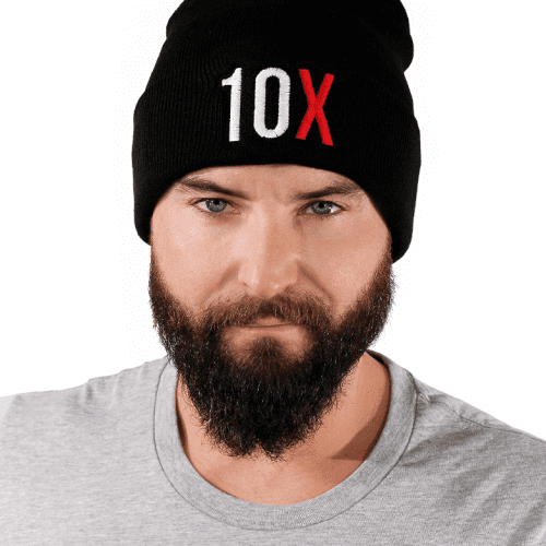 10x beanie black