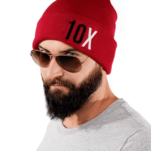 10x beanie red