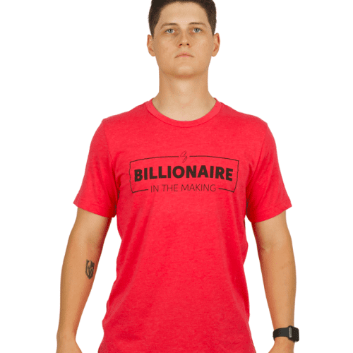 Billionaire In The Making T shirt red black 01