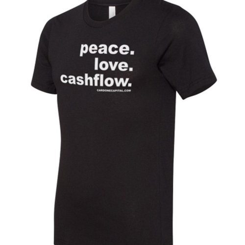 Peace Love Cashflow T Shirt black 02