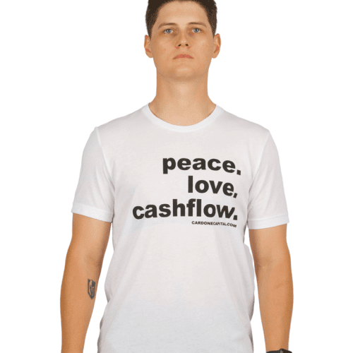 Peace Love Cashflow T Shirt white 03